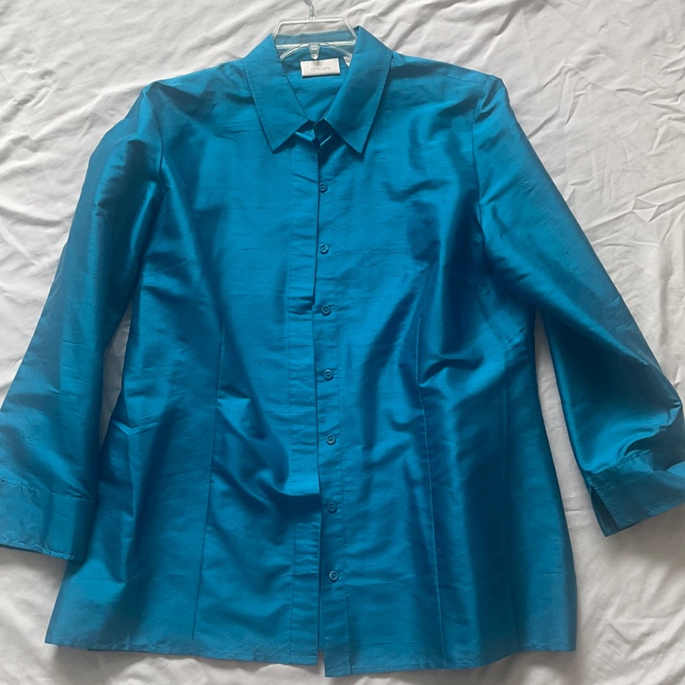 Chico’s size 16/18 women’s burton down shirt